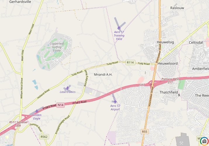 Map location of Mnandi AH